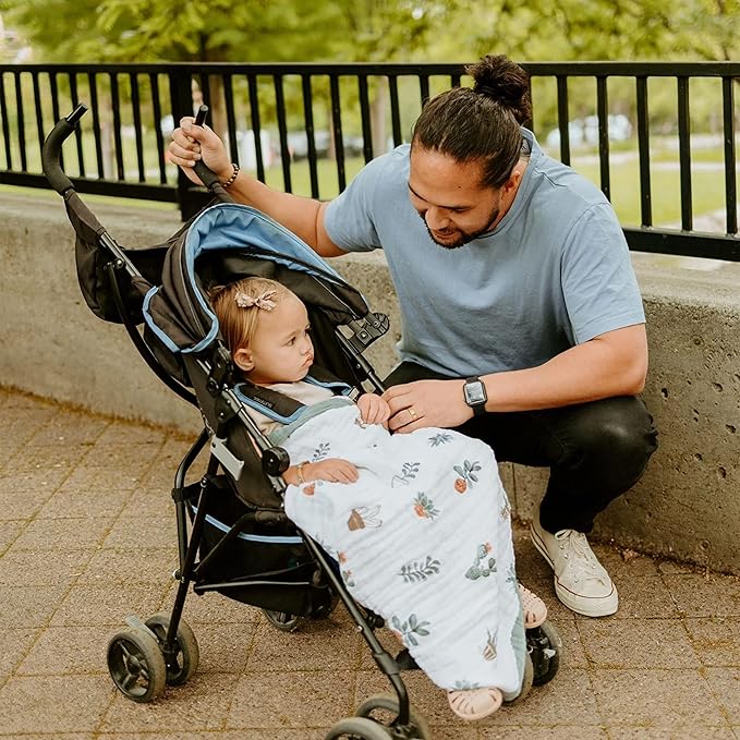 Little Unicorn Newborn Receiving Quilt | Ultra- Soft, Multi-Layered Muslin Fabric | Gift for Newborns & on-The-go (Prickle Pots)