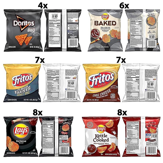 Frito Lay Backyard Barbecue Mix Variety Pack, (Pack of 40)