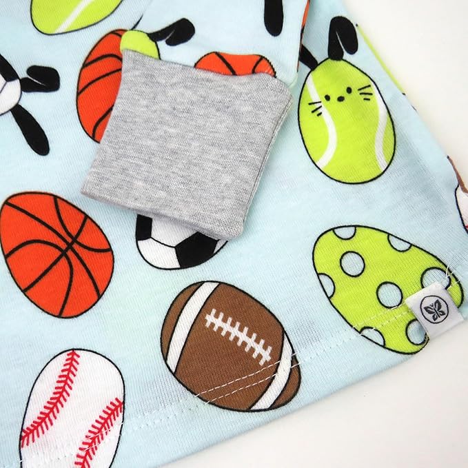 HonestBaby unisex-baby Celebration 2-piece Pajamas Sleepwear Pjs 100% Organic Cotton for Baby, Toddler, Kids