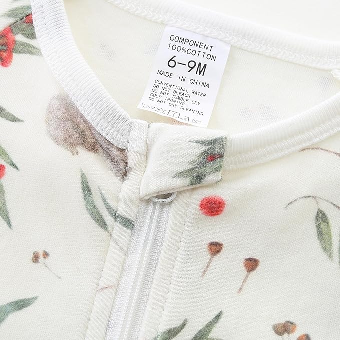 Baby Boy Girl Romper Short Sleeve 100% Cotton Bodysuit Outfits 2 Way Zipper Jumpsuit