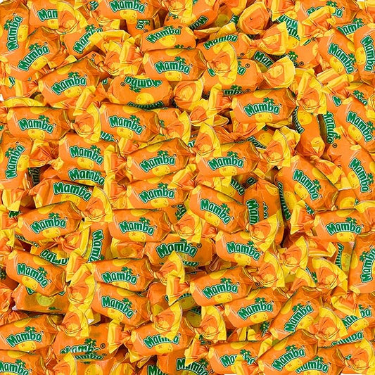 Orange Mamba Fruit Chews, 1 Lb. Bag – Individually Wrapped – Juicy Chews Perfect For Holidays, Piñatas, Christmas Stockings, Goody Bags, And Parties – Approx. 80 Pieces