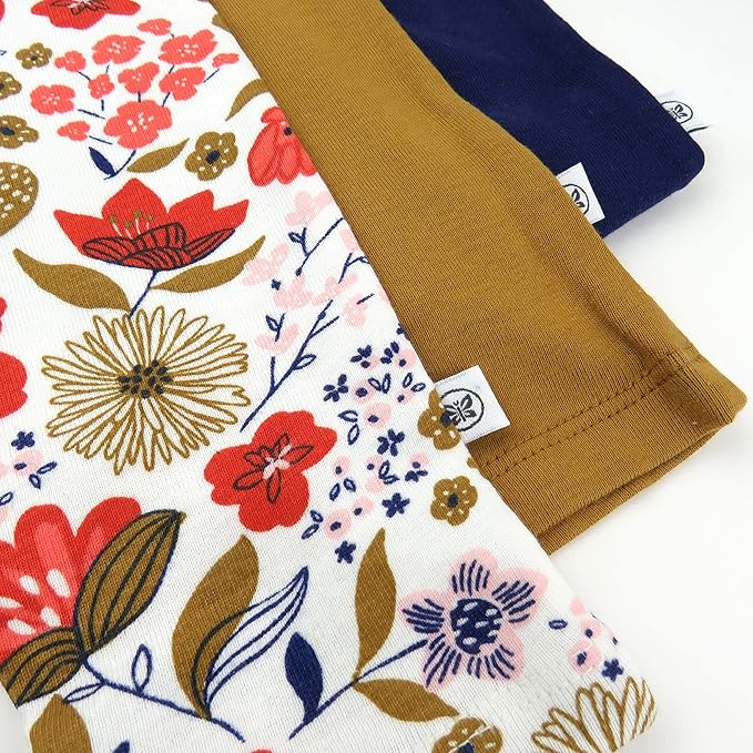 HonestBaby Unisex-Baby Multipack Harem Pants Roomy Fit Pull on Bottoms 100% Organic Cotton for Baby Boys, Girls