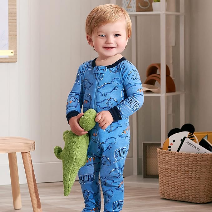 Gerber Baby Boys' 2-Pack Footed Pajamas