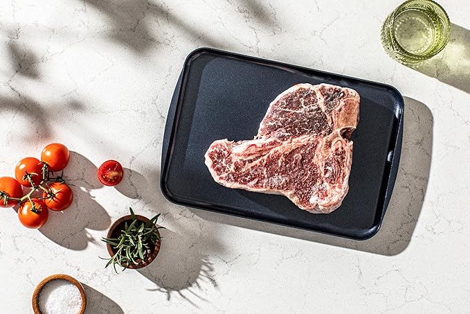 BLAZIN' THAW Defrosting Tray for Frozen Meat | Premium Edition | Aluminium Alloy Plate for Thawing Frozen Food | Natural Thawing Process | No Microwaves, No Cold/Warm Water Required |