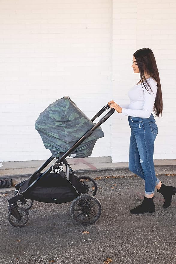 Copper Pearl Multi-Use Cover: Car Seat Covers, Nursing Cover, and Stroller Cover for Sun - Stretchy Fabric, All-Season Use, Stylish Designs, Easy Access for Moms - Hunter