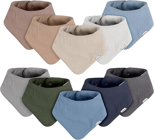 Gerber Unisex Baby Muslin Bandana Bibs