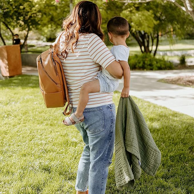 Little Unicorn Newborn Receiving Quilt | Ultra- Soft, Multi-Layered Muslin Fabric | Gift for Newborns & on-The-go (Fern)
