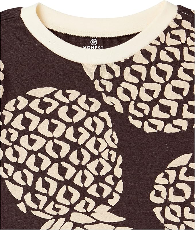 HonestBaby 4 Piece Pajamas Sleepwear Pjs 100% Organic Cotton for Infant Baby and Toddler Boys, Girls, Unisex