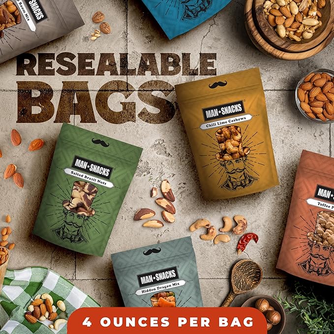 Nuts Gift Basket for Men | 8 Delicious Flavors of Gourmet Nuts | For Men, Dad, Husband, Son | Gift Box