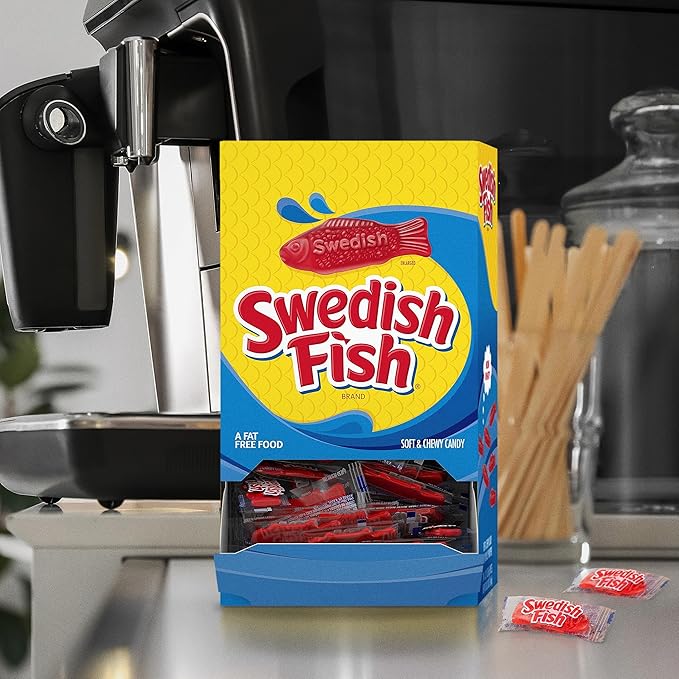 SWEDISH FISH Individually Wrapped Soft & Chewy Candy, Bulk Candy, School Snacks, 240 Count Box