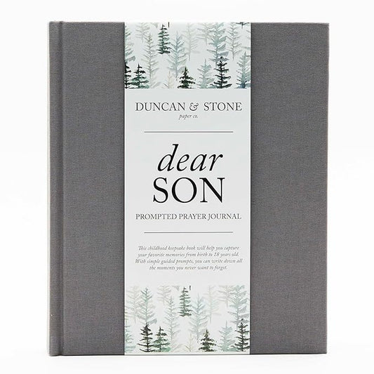 Baby Memory Book - Childhood Memory Book For Milestones - Baby Photo Album with Writing Space - Family Keepsake Journal w/Prompts (Grey,230 Pages)