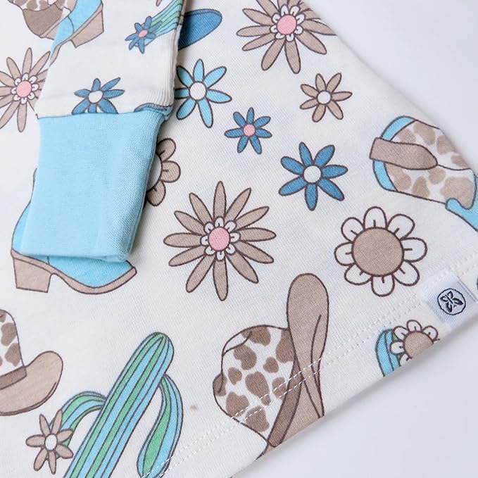 HonestBaby 2-Piece Pajamas Sleepwear Pjs 100% Organic Cotton for Baby, Toddler, Kids, Boy