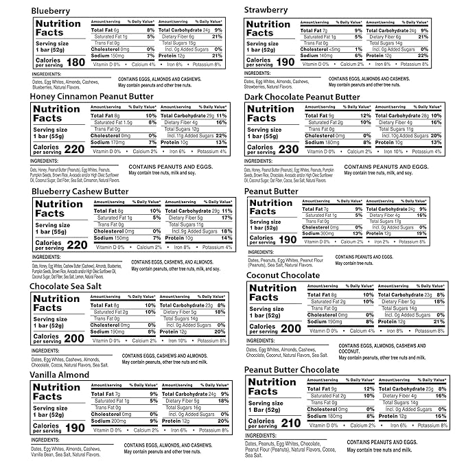 RXBAR Protein Bars, Snack Bars, Variety Pack (10 Count)