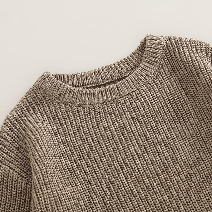 FYBITBO Baby Girl Boy Sweater Knit Oversized Pullover Sweatshirt Romper Onesie Warm Fall Winter Clothes Outfit Newborn
