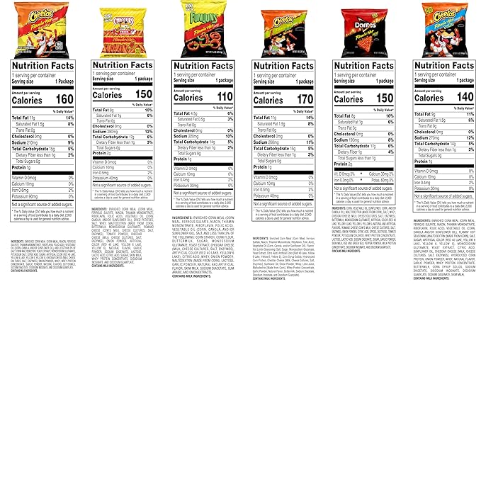 Frito Lay Flamin' Hot Mix, Variety Pack (Pack of 40), Packaging May Vary