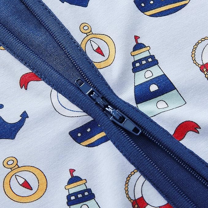 pureborn Baby Infant Boys Girls Sleeper Snug Fit Viscose from Bamboo Pajamas 0-24 Months