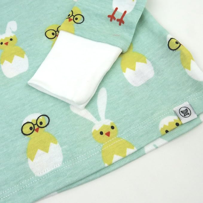 HonestBaby unisex-baby Celebration 2-piece Pajamas Sleepwear Pjs 100% Organic Cotton for Baby, Toddler, Kids