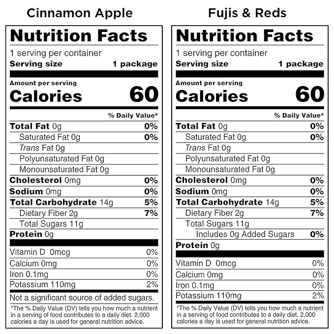 Bare Baked Crunchy, Apples Fuji & Reds and Cinnamon Variety Pack, 0.53 Ounce (Pack of 16)