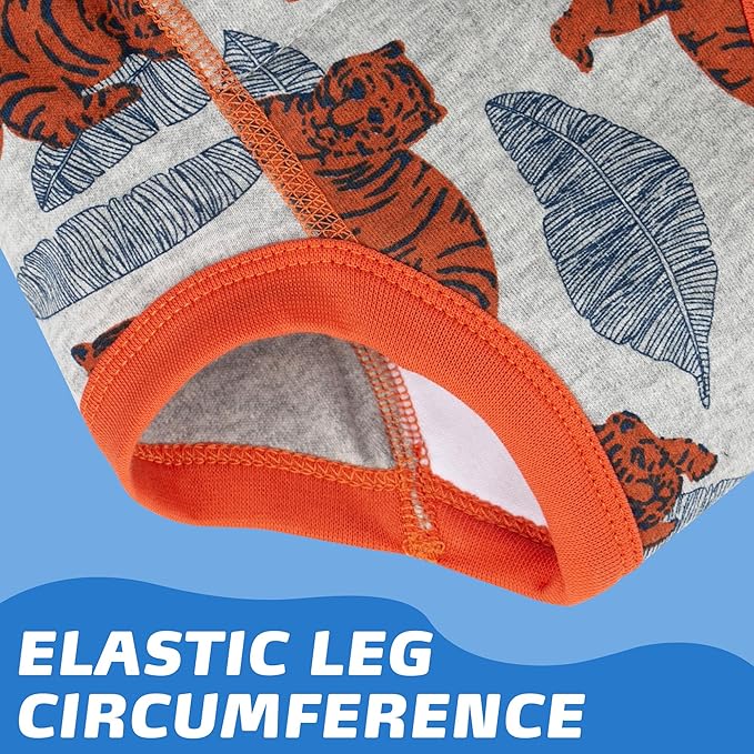 BIG ELEPHANT 10-Pack Baby Potty Training Underwear, Soft 100% Cotton Absorbent Training Pants for Boys & Girls, Ages 12M-10Y