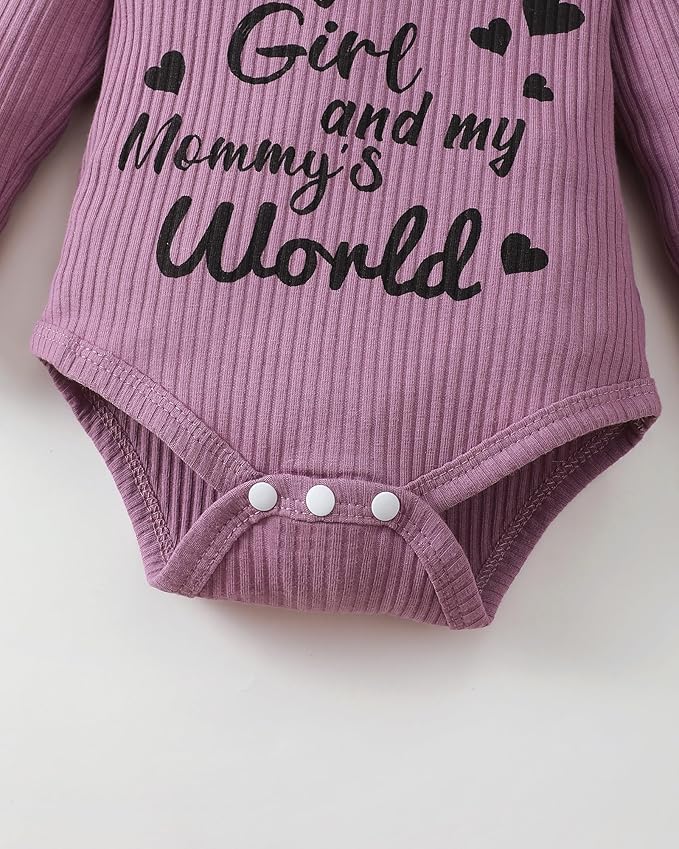 SUNNY PIGGY Baby Girl Clothes Newborn Outfits Infant Ruffle Romper 0-18M Fall Winter Flower Plaid Pants Clothing Set