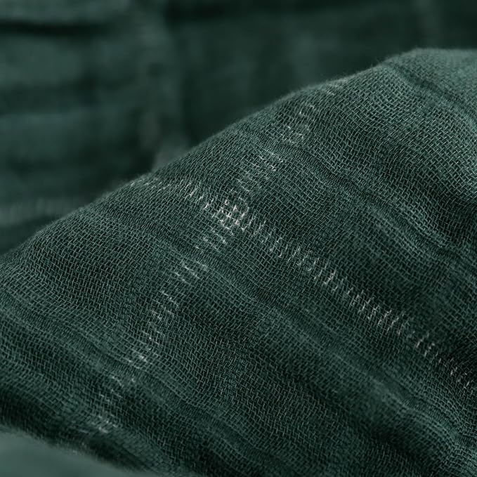 Little Unicorn Premium Quilted Throw | Super Soft, Multi-Layered Muslin XL Blanket| Great for Kids & Families (Evergreen Plaid)