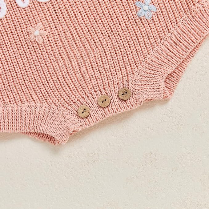 FYBITBO Baby Girl Boy Sweater Knit Oversized Pullover Sweatshirt Romper Onesie Warm Fall Winter Clothes Outfit Newborn