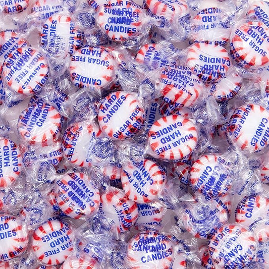 Sugar Free Starlight Mints - 1 Pound Pack (About 90 Count) - Peppermint Hard Candy - Individually Wrapped Sugar Free Mints