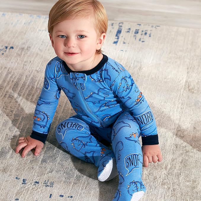 Gerber baby-boys 2-pack Snug Fit Footed Cotton Pajamas