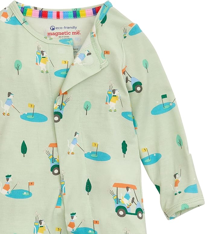 Magnetic Me Boys Modal Magnetic Baby Footie Pajamas | Silky Soft Modal Fabric | Baby Sleepers Available in Sizes PRE - 24M