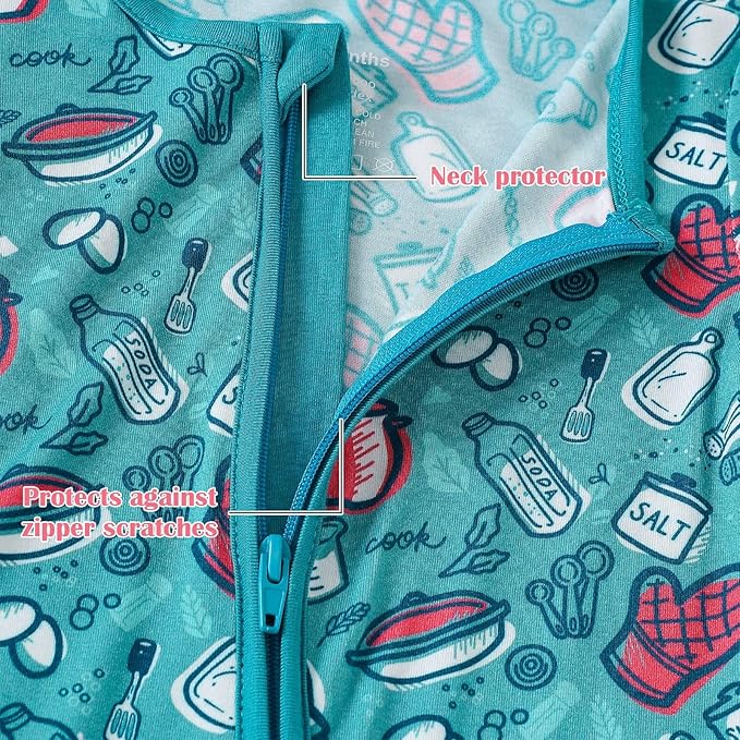 OPAWO Bamboo Baby Pajamas 3 Pack, Double Zipper Bamboo Sleepers for Baby Boy Girl Romper, Toddler Summer Clothes Outfit 0-24M