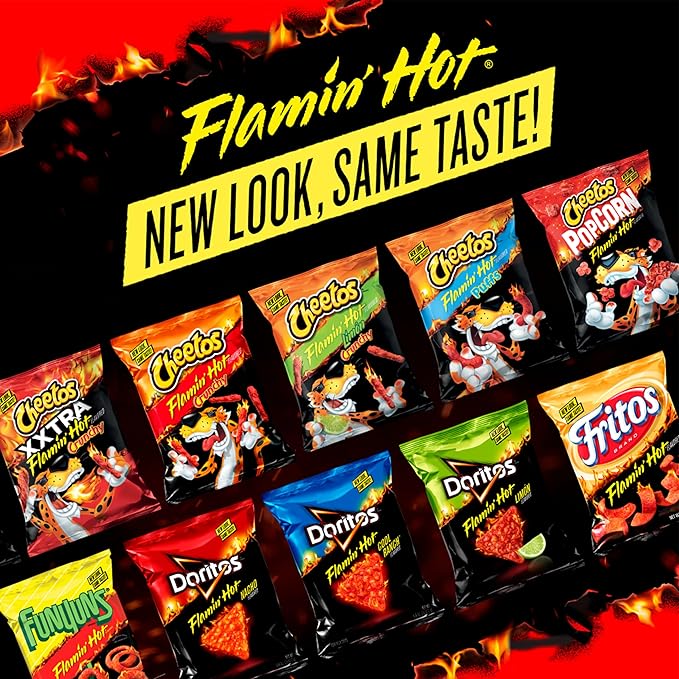 Doritos Flavored Tortilla Chips, Flamin' Hot Nacho, 1 Ounce (Pack of 40)