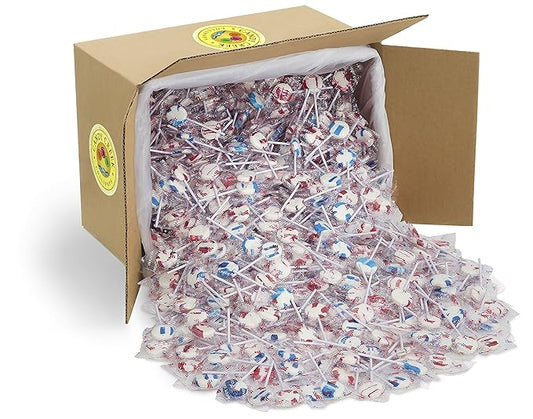 Patriotic Lollipops, Nut free, Parade Candy by Candy Creek, Red Raspberry & Blueberry Blast, 880 Count