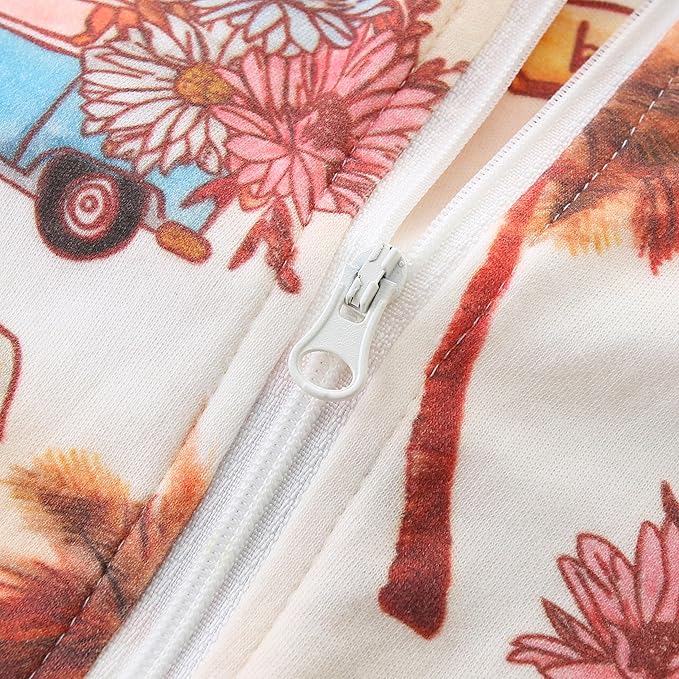 Baby Boy Girl Romper Short Sleeve 100% Cotton Bodysuit Outfits 2 Way Zipper Jumpsuit