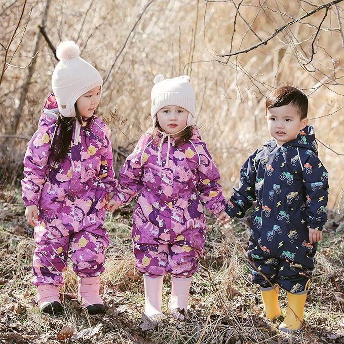 JAN & JUL Waterproof Rain Suit, Windproof Coveralls for Toddlers and Kids
