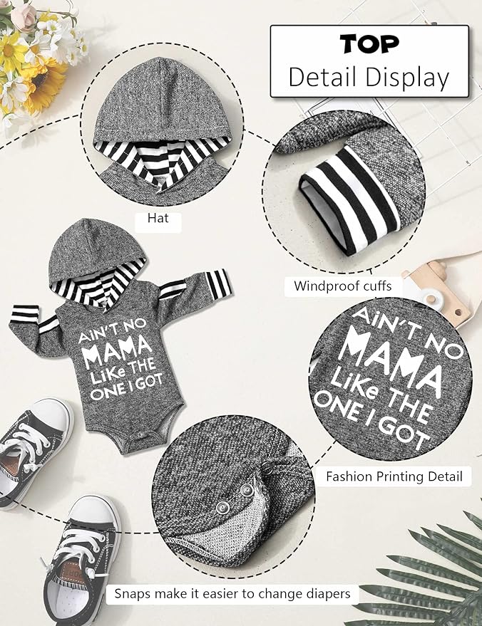 Fommy Newborn Baby Boy Clothes Plaid Letter Print Long Sleeve Hoodies + Long Pants 2PCS Fall Winter Outfits Set
