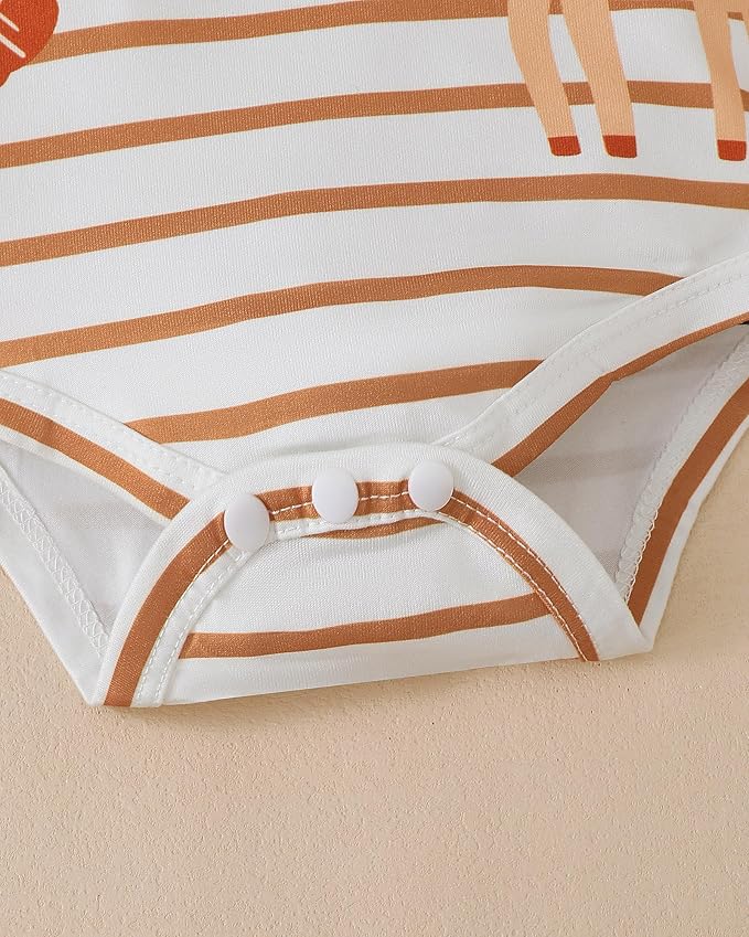 SUNNY PIGGY Baby Boy Clothes Newborn Infant Boys Outfits Romper Hat Pants 3PC Set 0-3 3-6 6-12 12-18 Month Clothing Gift