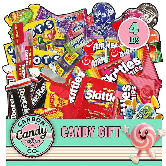 Bulk Candy Variety Pack - 4 lb - Bulk Candy Individually Wrapped - Assorted Mix - Lollipops, Hard, Fruity - Dulces - Big Bag for Party Favors