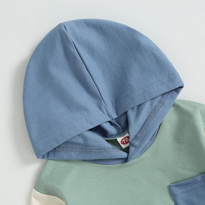 2Pcs Baby Boys Hoodie Tops Pants Set Dinosaur Deer Print Sweatsuit Fall Winter Outfits