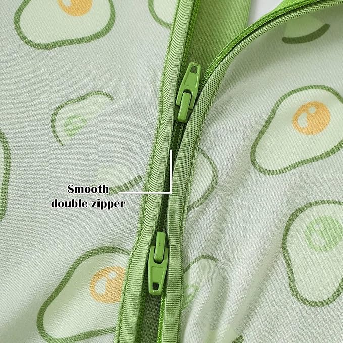 OPAWO Bamboo Baby Pajamas 3 Pack, Double Zipper Bamboo Sleepers for Baby Boy Girl Romper, Toddler Summer Clothes Outfit 0-24M