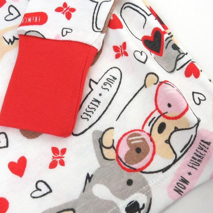 HonestBaby unisex-baby Celebration 2-piece Pajamas Sleepwear Pjs 100% Organic Cotton for Baby, Toddler, Kids