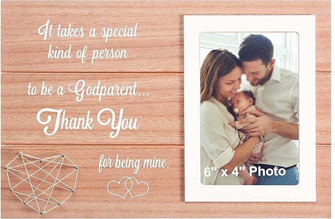 Godparent Photo Frame Keepsake- Thank You for Being Mine- Baptism Frame Gift for Godmother Godfather- Christening Photo Frame- It Takes a Special Kind of Person to Be a Godparent- Picture Frame Gift