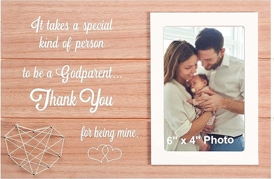 Godparent Photo Frame Keepsake- Thank You for Being Mine- Baptism Frame Gift for Godmother Godfather- Christening Photo Frame- It Takes a Special Kind of Person to Be a Godparent- Picture Frame Gift