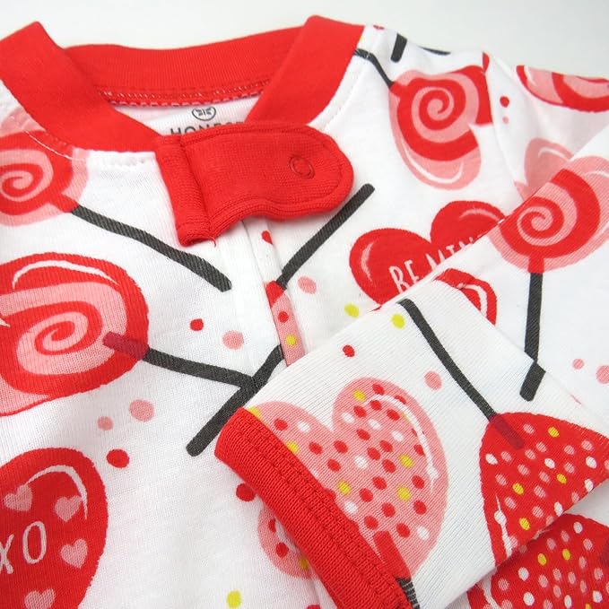 HonestBaby Baby Celebration Sleep & Play Footed One-Piece Pajama Sleeper 100% Organic Cotton