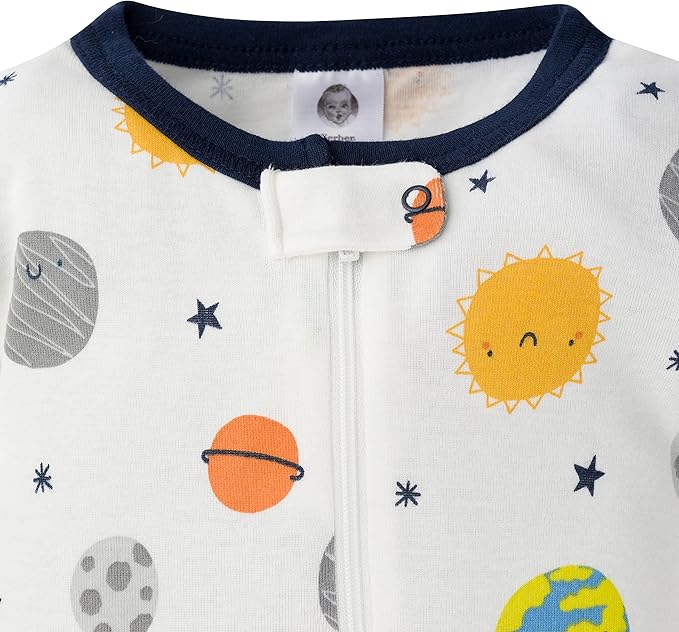 Gerber Baby Boys' 2-Pack Footed Pajamas