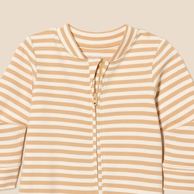 Amazon Essentials unisex-baby Cotton Zip-Front Footless Sleepsuit