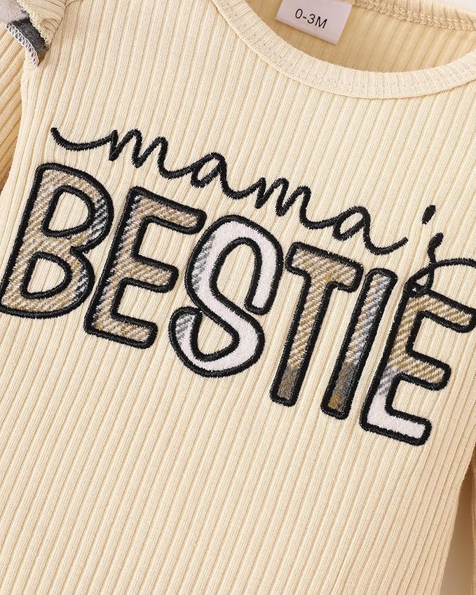 SUNNY PIGGY Baby Girl Clothes Newborn Outfits Infant Ruffle Romper 0-18M Fall Winter Flower Plaid Pants Clothing Set