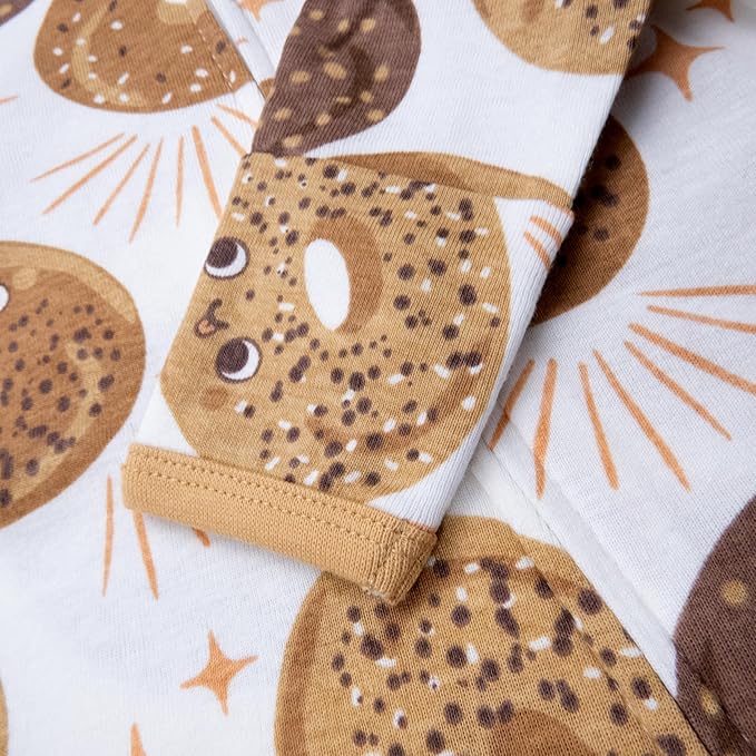 HonestBaby Sleep & Play Footed One-piece Pajama Sleeper 100% Organic Cotton, Baby Boys