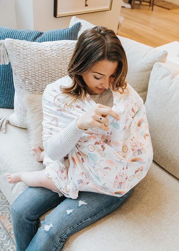 Copper Pearl Multi-Use Cover: Car Seat & Stroller Cover for Sun - Stretchy Fabric, All-Season Use, Stylish Designs, Easy Access for Moms - Enchanted