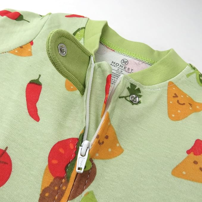 HonestBaby Sleep & Play Footed One-piece Pajama Sleeper 100% Organic Cotton, Baby Boys