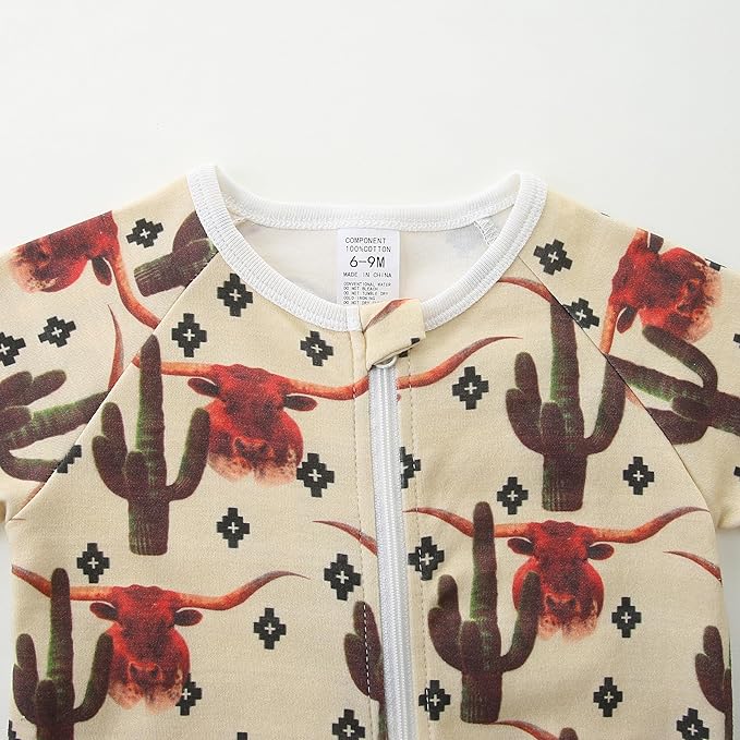 Baby Boy Girl Romper Short Sleeve 100% Cotton Bodysuit Outfits 2 Way Zipper Jumpsuit